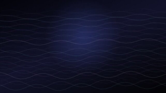 Waves of blue light move across the dark background in smooth patterns