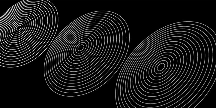 Seamless circular lines pattern radio wave background, radio wave illustration background.