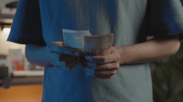 Counting Pakistani Currency Notes by Hand