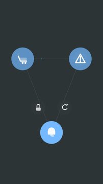 graphite and electric blue flat design price objection recovery animation vertical background