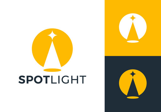simple abstract spotlight star logo vector design