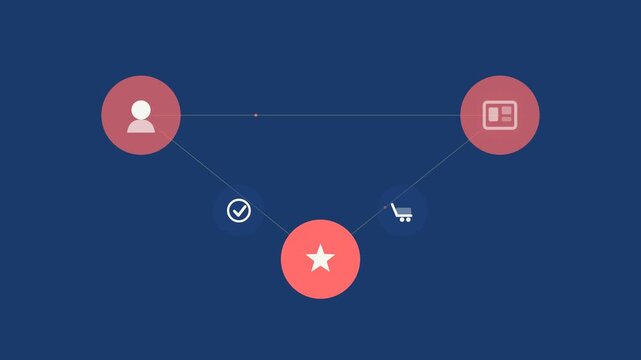 cobalt blue and coral flat design personalized homepage animation horizontal background