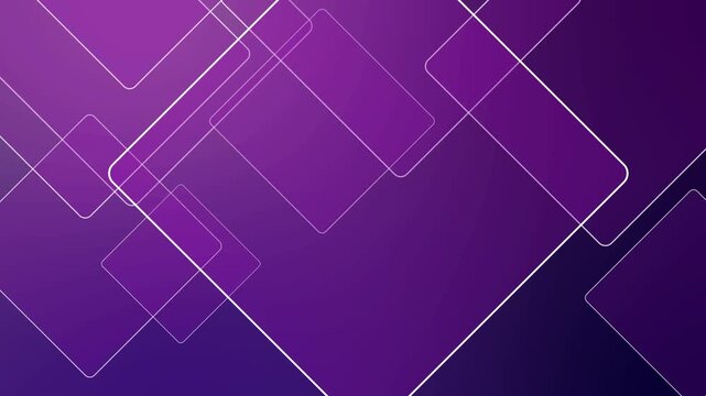 Abstract background with overlapping translucent rounded squares and thin outlines animation