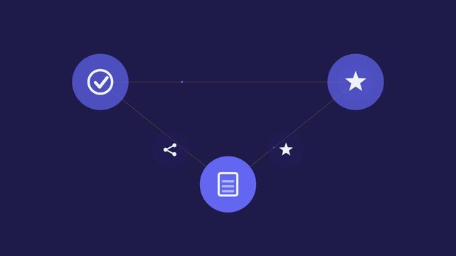 indigo and emerald flat design app review request animation horizontal background