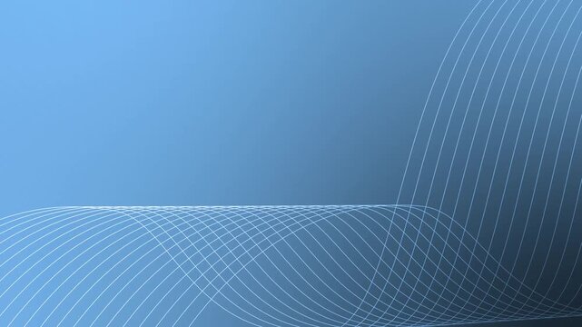 Abstract background with white curved grid lines forming wave-like intersecting patterns along bottom animation