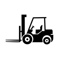 Naklejka premium illustration showing forklift icons, The graphic represents material handling equipment for industrial and logistical applications.