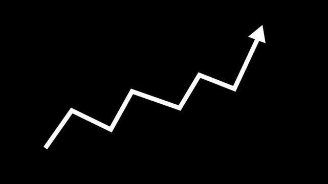 Business KPI Dashboard Animation with Increasing Revenue Metrics arrow