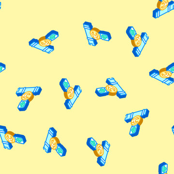 air change per hour ach isometric seamless pattern. air change per hour ach sign illustration