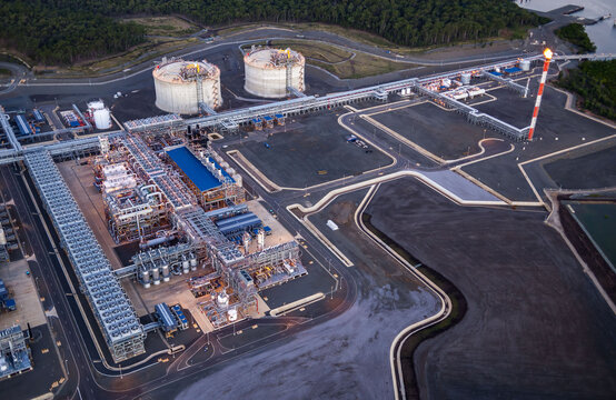 Shell QCLNG liquefied natural gas plant on Curtis Island