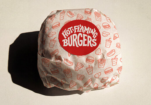 Greaseproof Food Wrap Mockup