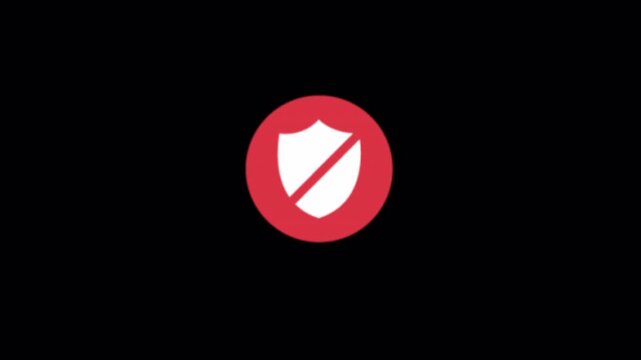Ad Block Icon Animation Video - Transparent