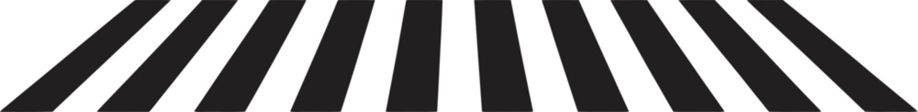 Pedestrian crosswalk icon, zebra crossing symbol vector illustration for road safety, traffic management, pedestrian zones and transportation design elements.