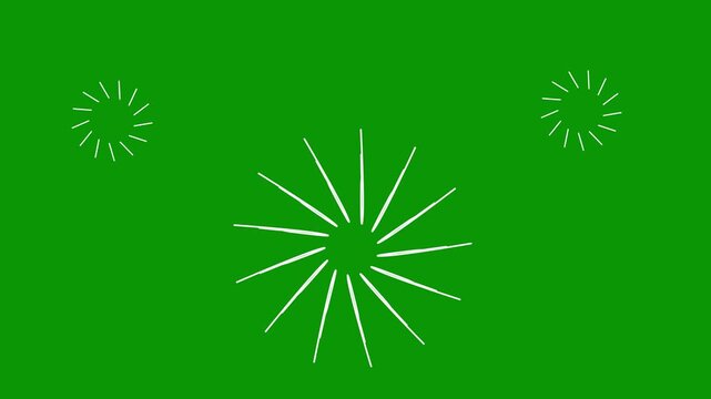 Green and black abstract background with animated circular and starburst graphics for motion graphics projects