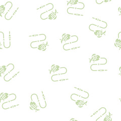 Fototapeta premium fishing for relax glyph vector seamless pattern. fishing for relax signthin illustration
