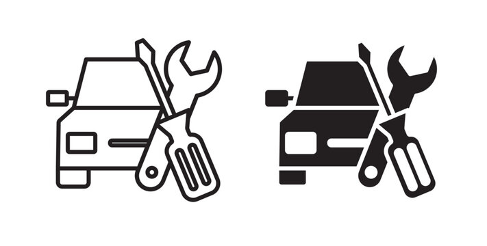 Car repair icon for website, apps and UI.