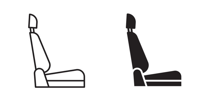 Car seat icon for website, apps and UI.