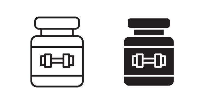 Fitness supplement icon for website, apps and UI.