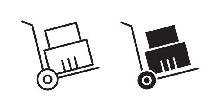 Hand truck icon for website, apps and UI.