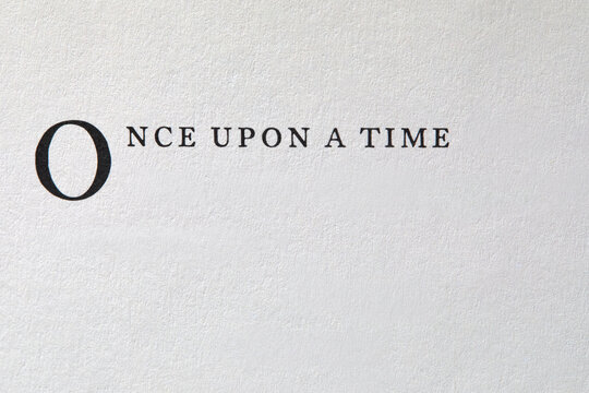Once Upon A Time typed on white paper