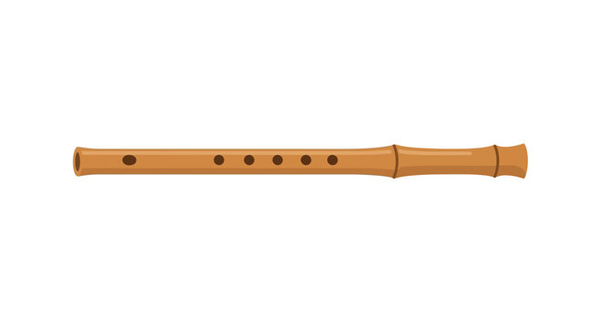 Bamboo Flute - Traditional Musical Instrument with Six Finger Holes