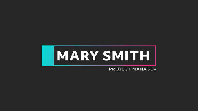 Gradient Edge Name Titles