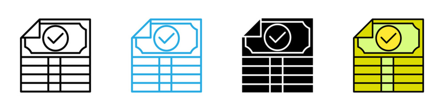 Money multi - style icon design concept	