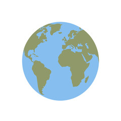 Fototapeta premium Earth Globe Icon Vector Illustration, Isolated Transparent Background for Global Business Technology and International Use