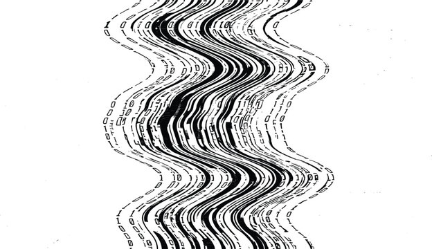 Abstract binary code, numbers, glitch effect, computer background
