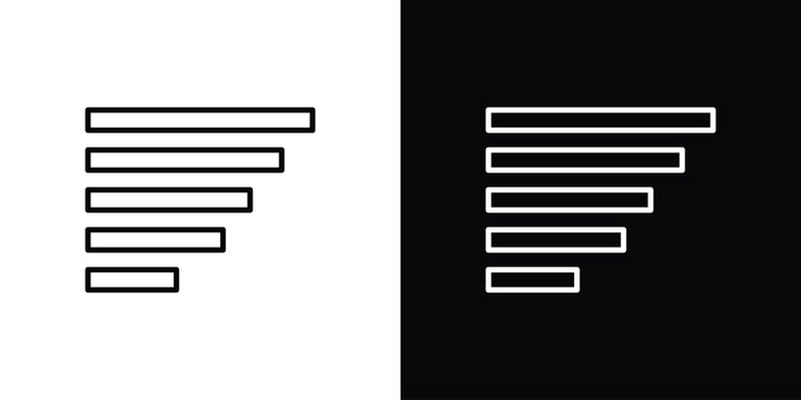 Align left icon logo design in editable line strokes