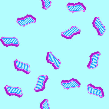 sunshade accessory isometric seamless pattern. sunshade accessory sign illustration