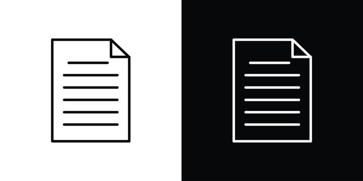 File icon logo design in editable line strokes