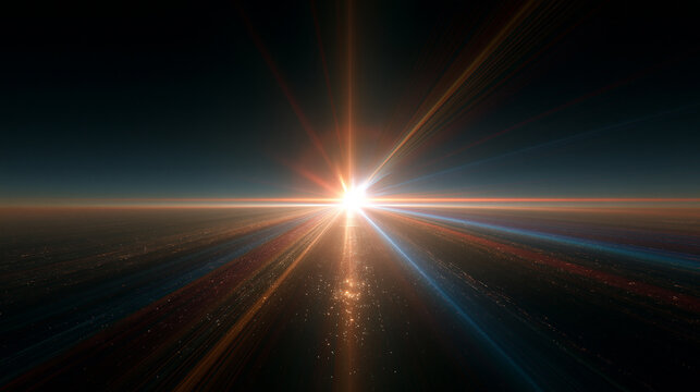 Pure Warm White Cinematic Anamorphic Lens Flare