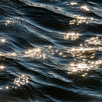 Sunlight reflected in waves