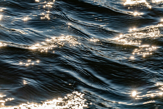 Sunlight reflected in waves