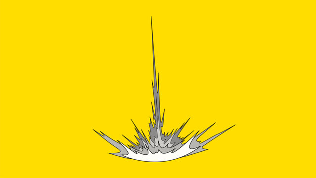 Ground impact shockwave 2D Visual vector anime VFX Style