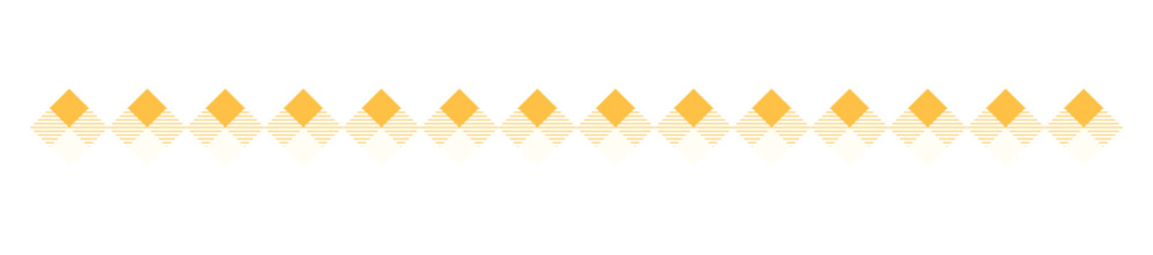 Orange diamond grid border pattern on transparent background