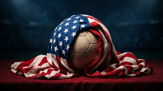 Usa soccer team fifa world cup american flag football