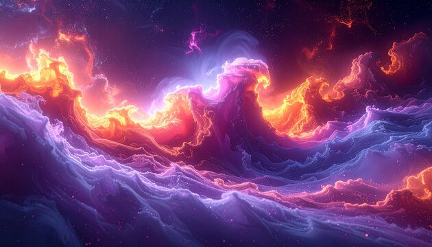 Vibrant Cosmic Energy Swirling Storm.