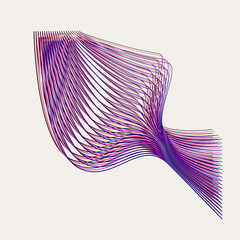 Abstract neon wave lines on light background. Modern geometric wavy line art vector or illustration for background, banner, and graphic design template. © Alea