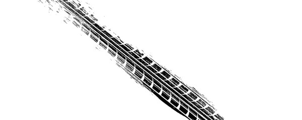 Tire tread marks, drift, motorsport, motocross, rally, tread mark with skid, grinding, splash effect. © Fiki