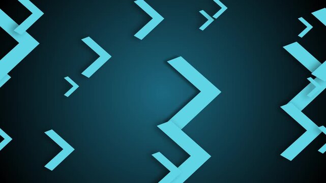Abstract background with glowing arrow shapes and chevrons moving in different directions animation