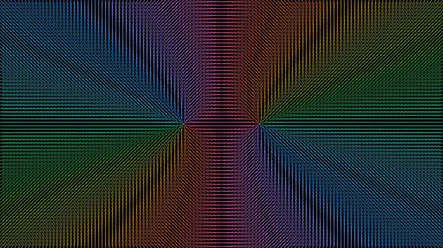 Colorful line patterns create dynamic visual effects in motion