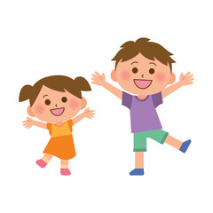 Fototapeta premium 喜ぶ子供