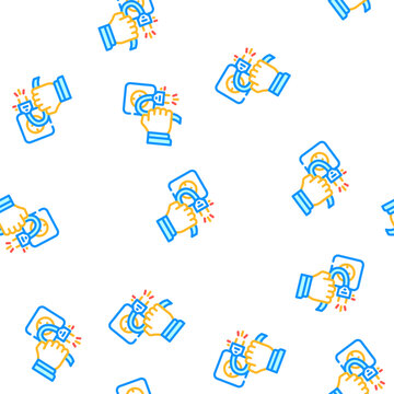 unplug socket vector seamless pattern unplug socket sign illustration