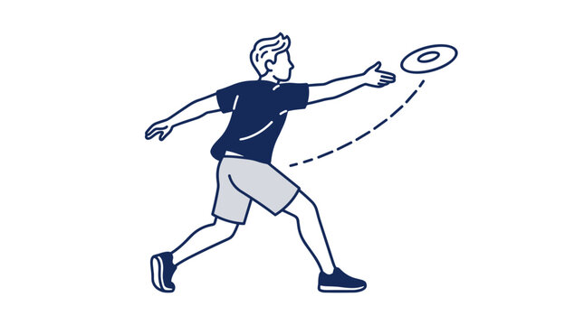 Man throwing a frisbee disc in a park during the day.