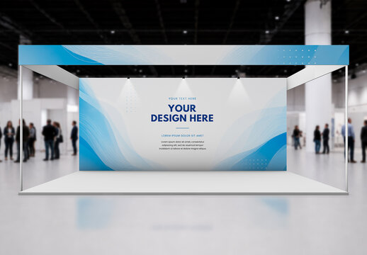Minimal Exhibition Stand with Frontis Mockup