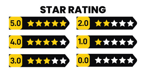Naklejka premium Customer review and feedback icon. Rating thin line icon symbol for apps and websites. 5 stars rating review. Vector illustration 