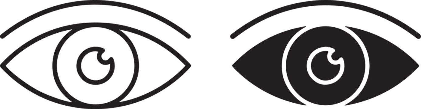 Black and white anime eyes with spiral pattern Vector, illustration