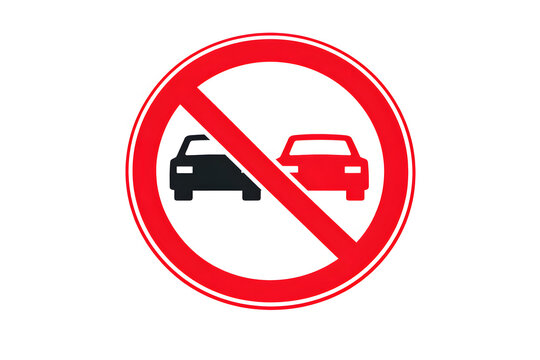 No Passing Zone Road Sign