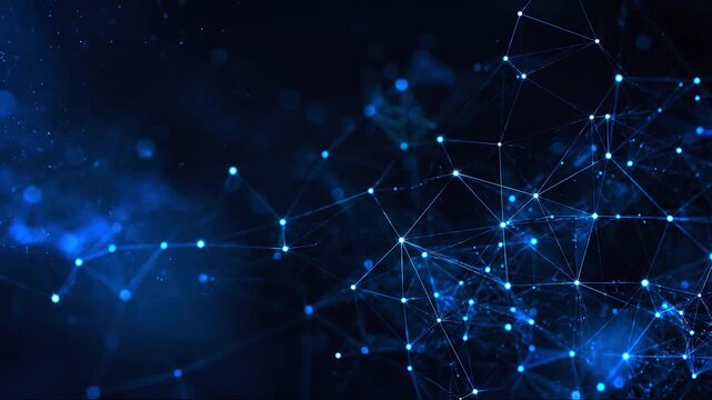 Abstract Blue Plexus Network Seamless Loop Background